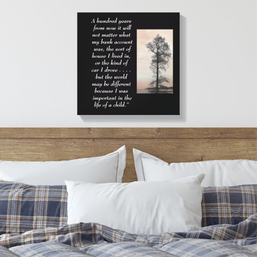 Honderd jaar - Canvas kunst print (Insitu (Slaapkamer))