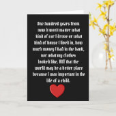 Honderd jaar vanaf nu - wenskaart kaart (Gele Bloem)