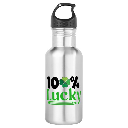 Honderd Procent Geluksdag St. Patrick -61101 Waterfles (Voorkant)