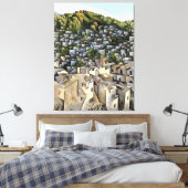 Honderden huizen Kayakoy Fethiye schilderen Canvas Afdruk (Insitu (Slaapkamer))