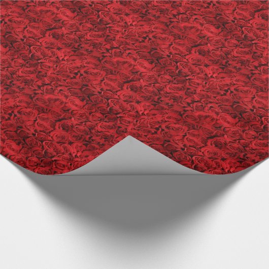 Honderden mooie rode rozen cadeaupapier (Hoek)