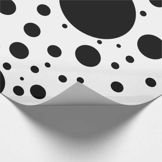 Honderden Zwarte Stip en Cirkels in Variërende Cadeaupapier (Hoek)