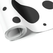 Honderden Zwarte Stip en Cirkels in Variërende Cadeaupapier (Rol Hoek)