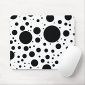 Honderden Zwarte Stip en Cirkels in Variërende Muismat (Met muis)