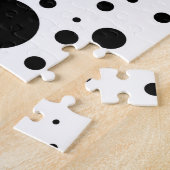 Honderden zwarte Stippen en cirkels in variërende  Legpuzzel (Zijkant)