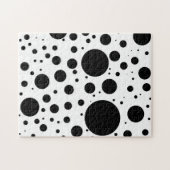 Honderden zwarte Stippen en cirkels in variërende  Legpuzzel (Horizontaal)