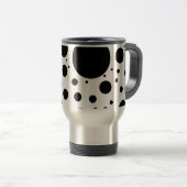 Honderden zwarte Stippen en cirkels in variërende  Reisbeker (Voorkant rechts)