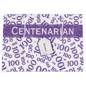 honderdjarig 100ste Paarse Willekeurig Nummerpatro Groot Cadeauzakje (Voorkant)