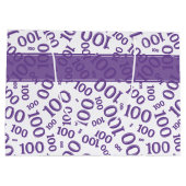 honderdjarig 100ste Paarse Willekeurig Nummerpatro Groot Cadeauzakje (Achterkant)