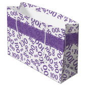 honderdjarig 100ste Paarse Willekeurig Nummerpatro Groot Cadeauzakje (Achterkant Gekanteld)