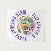 Honderdste verjaardag wandtapijt viering wandkleed (Voorkant (horizontaal))