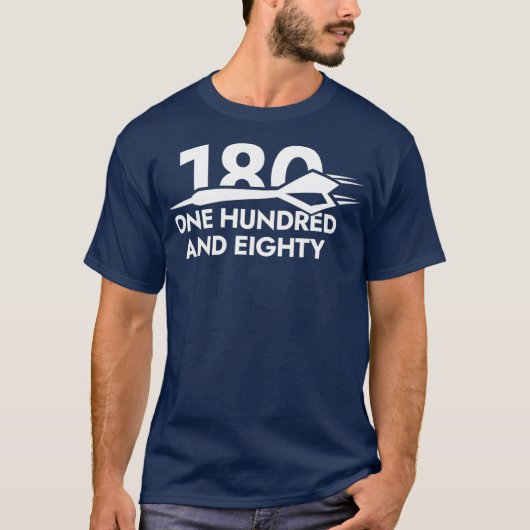 Honderdtachtig Dart Darts 180 drievoudig T-shirt (Voorkant)