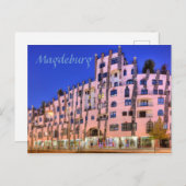 Hondertwasser op Magdeburg foto Briefkaart (Voorkant / Achterkant)