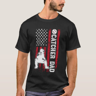 Hondevanger van honkbal Vader van een honkbalcatch T-shirt
