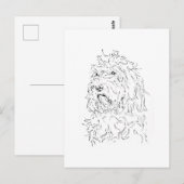 Hondillustratie, Cute Art Cockapoo Briefkaart (Voorkant / Achterkant)