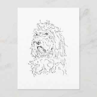 Hondillustratie, Cute Art Cockapoo Briefkaart