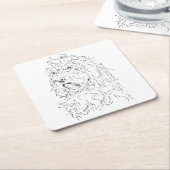 Hondillustratie, Cute Art Cockapoo Kartonnen Onderzetters (Schuin)