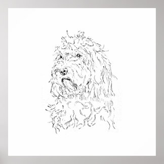 Hondillustratie, wandkunst Cockapoo Poster