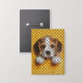 Hondje, Beagle, huisdier Button (Voorkant / Achterkant)