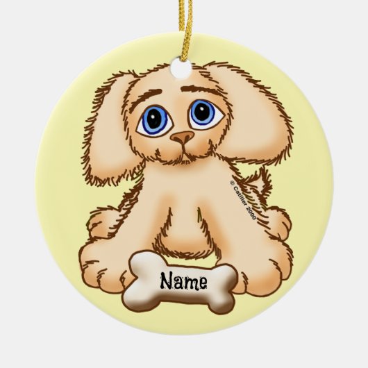 Hondje Bot Keramisch Ornament (Voorkant)