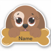 Hondje Die Cut Sticker Decal (Voorkant)