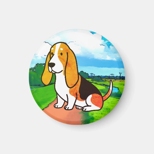 Hondje,Dier, huisdier Magneet (Voorkant)
