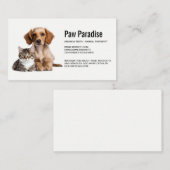 Hondje en kitten liggen naast elkaar visitekaartje (Voorkant / Achterkant)