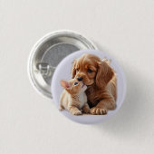 Hondje en Kitten Ronde Button 3,2 Cm (Voorkant /achterkant)