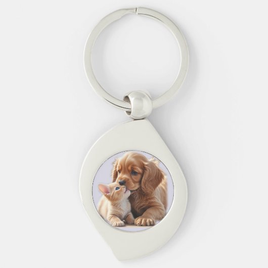 Hondje en Kitten Sleutelhanger (Voorkant)