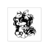 Hondje Gumstempel Rubberstempel (Afrduk)