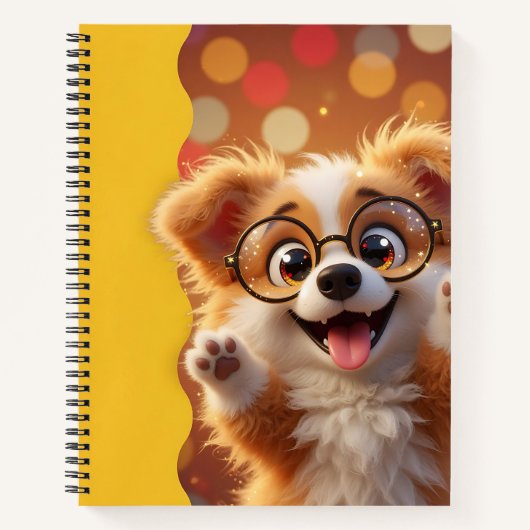Hondje in Bril Notitieboek (Voorkant)