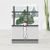 Hondje in de Kaart van het kerstvenster (Voorkant)