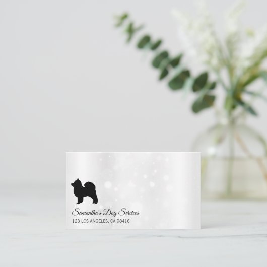 Hondje Logo | Glansbel Visitekaartje (Staand voorkant)