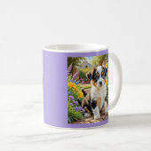 Hondje met Bloemen Koffiemok (Voorkant rechts)
