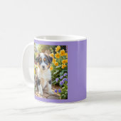 Hondje met Bloemen Koffiemok (Voorkant links)