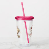 Hondje met hartballonnen acryl drinkbeker (Links)