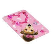 Hondje Met Roze Lint - Liefde Magneet (Rechterzijde)