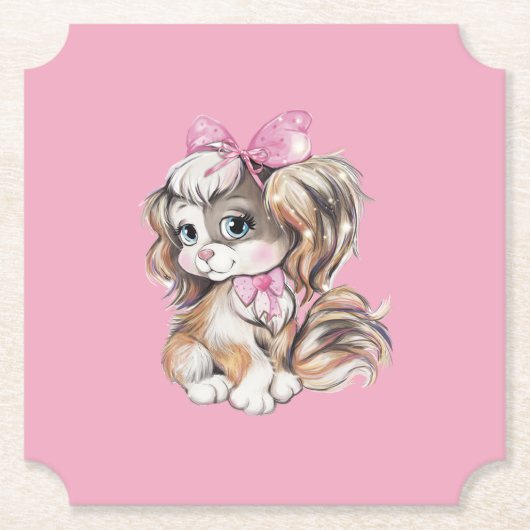 Hondje Papier Onderzetter (Voorkant)
