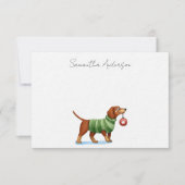 Hondje Persoonlijke Kerstkaart Notitiekaartje (Voorkant)