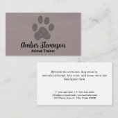 Hondje Poot | Leren Achtergrond Visitekaartje (Voorkant / Achterkant)