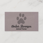 Hondje Poot | Leren Achtergrond Visitekaartje (Voorkant)