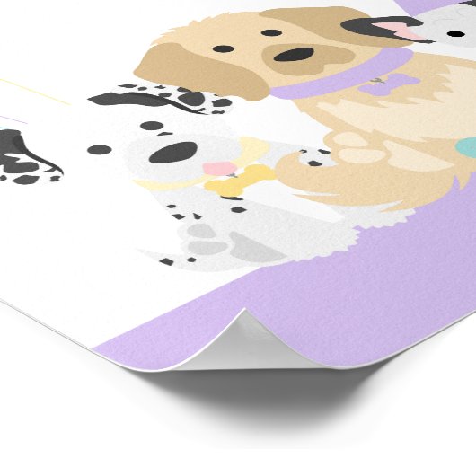 Hondje Pootfeest Thema Poster (Hoek)