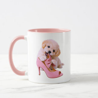 Hondje Schattig Glamour Roze Hond Thema Mok