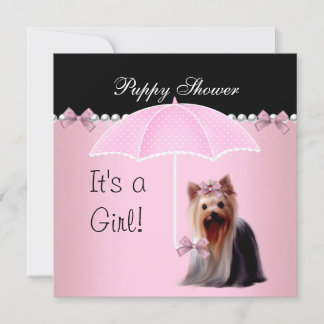 Hondje Shower Schattige Hond Roze 2 Kaart