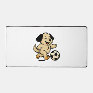 Hondje speelt voetbal bureaumat