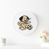 Hondje speelt voetbal grote klok (Huis)