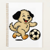 Hondje speelt voetbal planner (Voorkant)