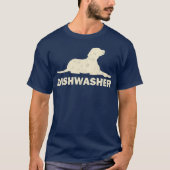 Hondje Vaatwasser Ontwerp T-shirt (Voorkant)