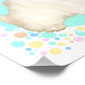 Hondje van Poodle / Bichon-mix viert het leven Poster (Hoek)