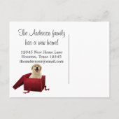 Hondje verhuisbericht ansichtkaarten aankondigingskaart (Achterkant)